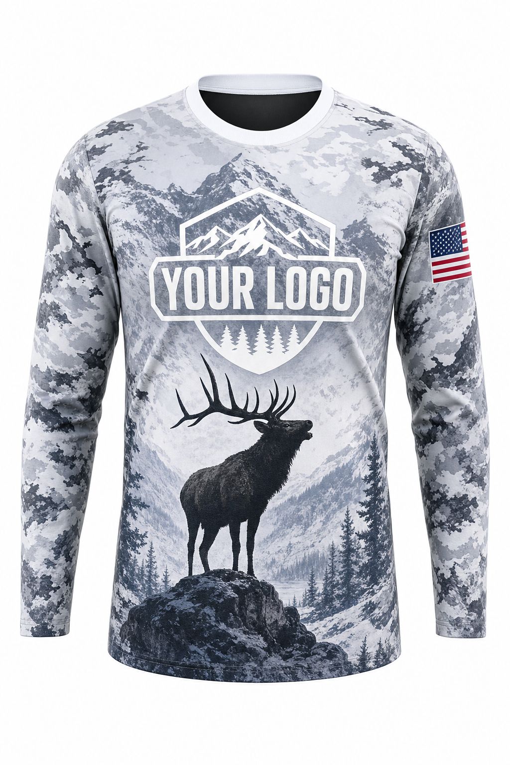 Snow Elk — Hunting-Guide Crew Uniform (Custom AOP)