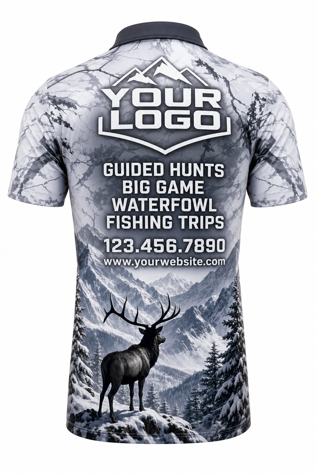 Snow Elk — Hunting-Guide Crew Uniform (Custom AOP)