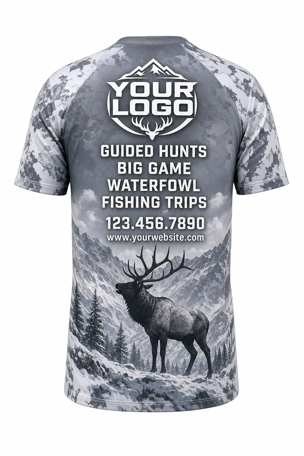 Snow Elk — Hunting-Guide Crew Uniform (Custom AOP)