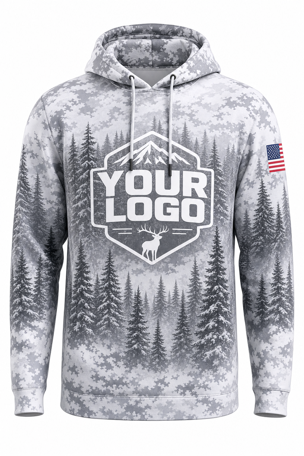 Snow Pine Forest — Hunting-Guide Crew Uniform (Custom AOP)