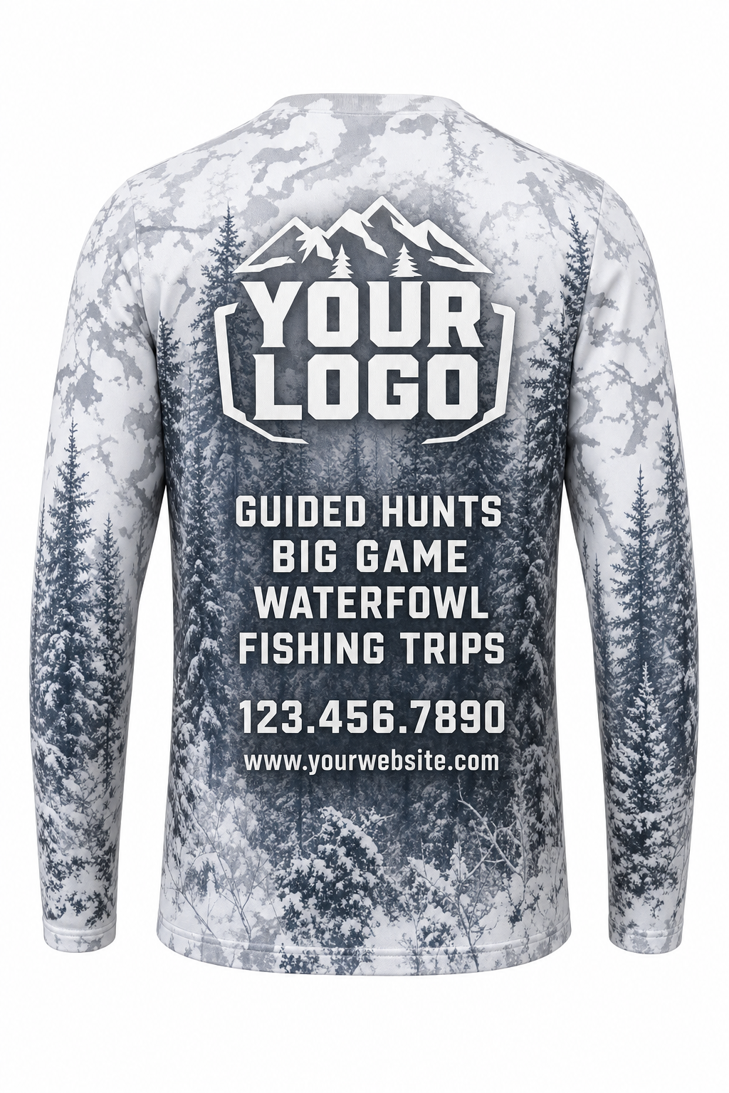 Snow Pine Forest — Hunting-Guide Crew Uniform (Custom AOP)