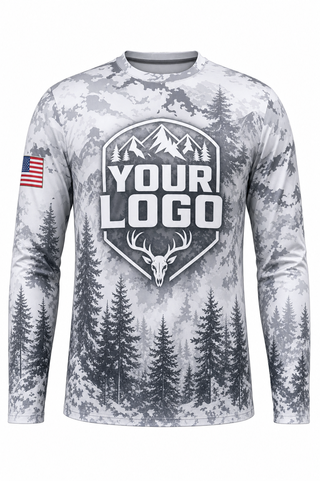 Snow Pine Forest — Hunting-Guide Crew Uniform (Custom AOP)