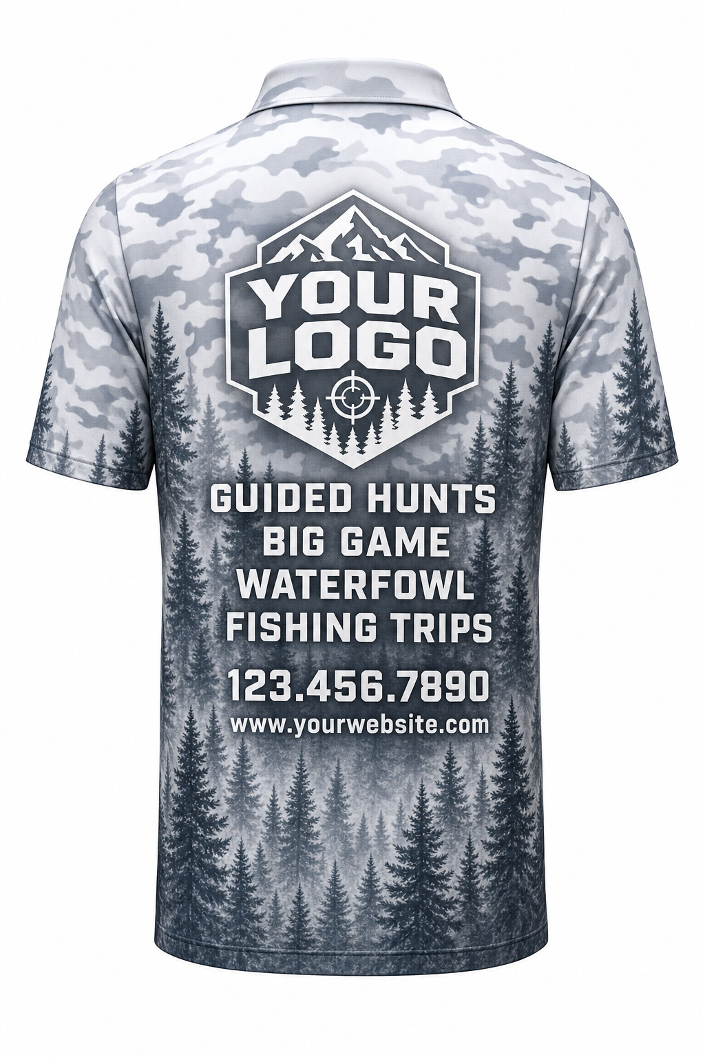 Snow Pine Forest — Hunting-Guide Crew Uniform (Custom AOP)
