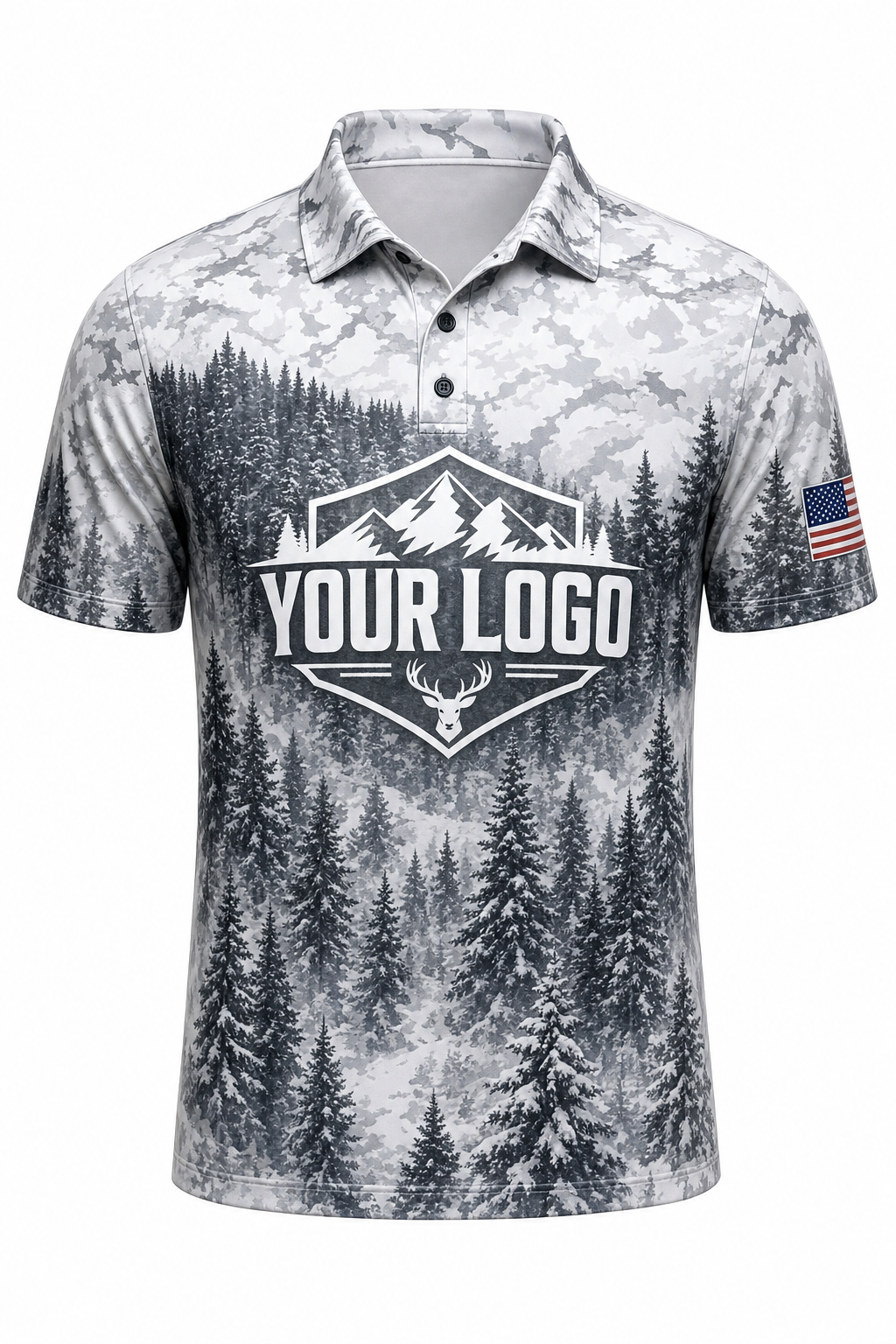 Snow Pine Forest — Hunting-Guide Crew Uniform (Custom AOP)