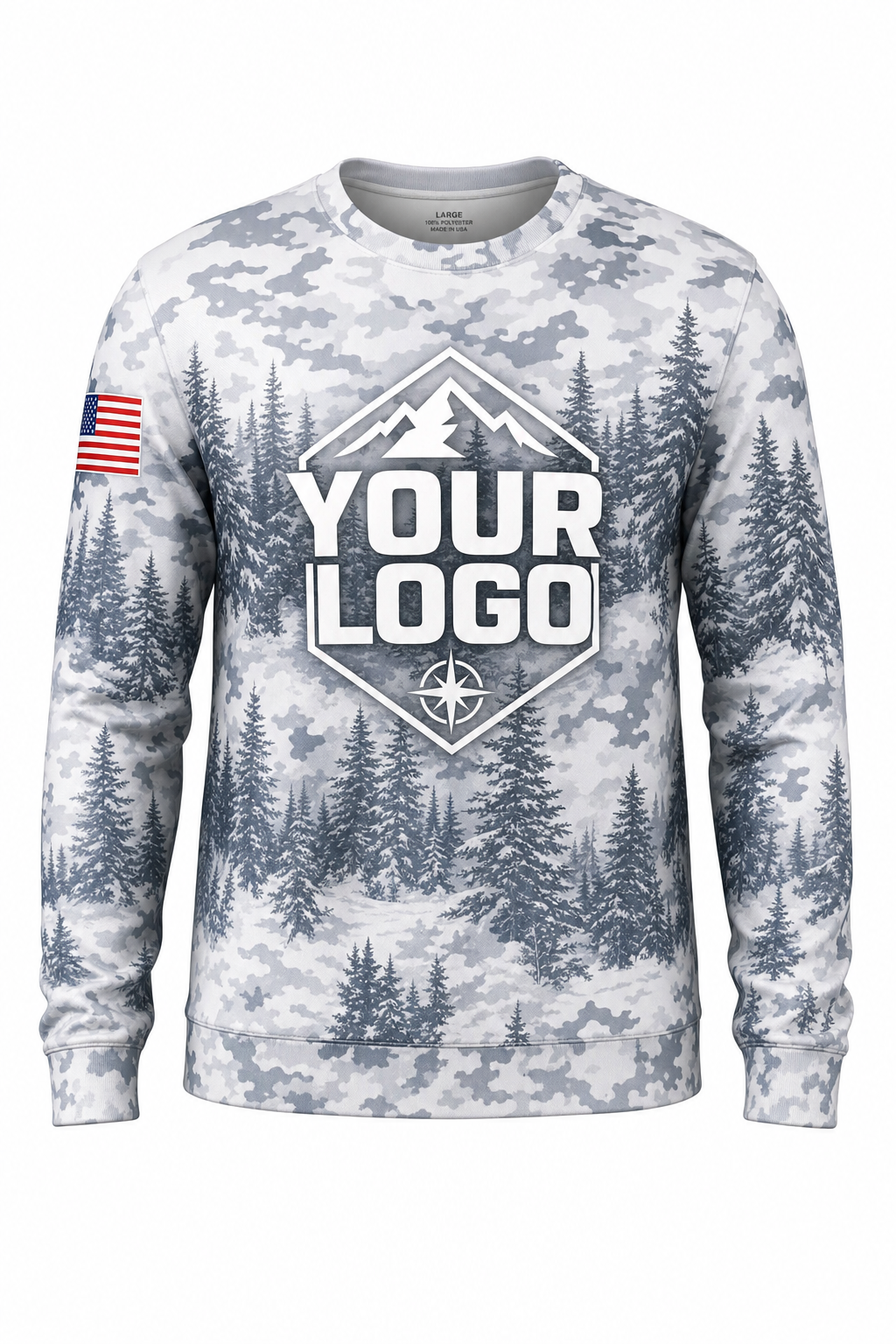 Snow Pine Forest — Hunting-Guide Crew Uniform (Custom AOP)