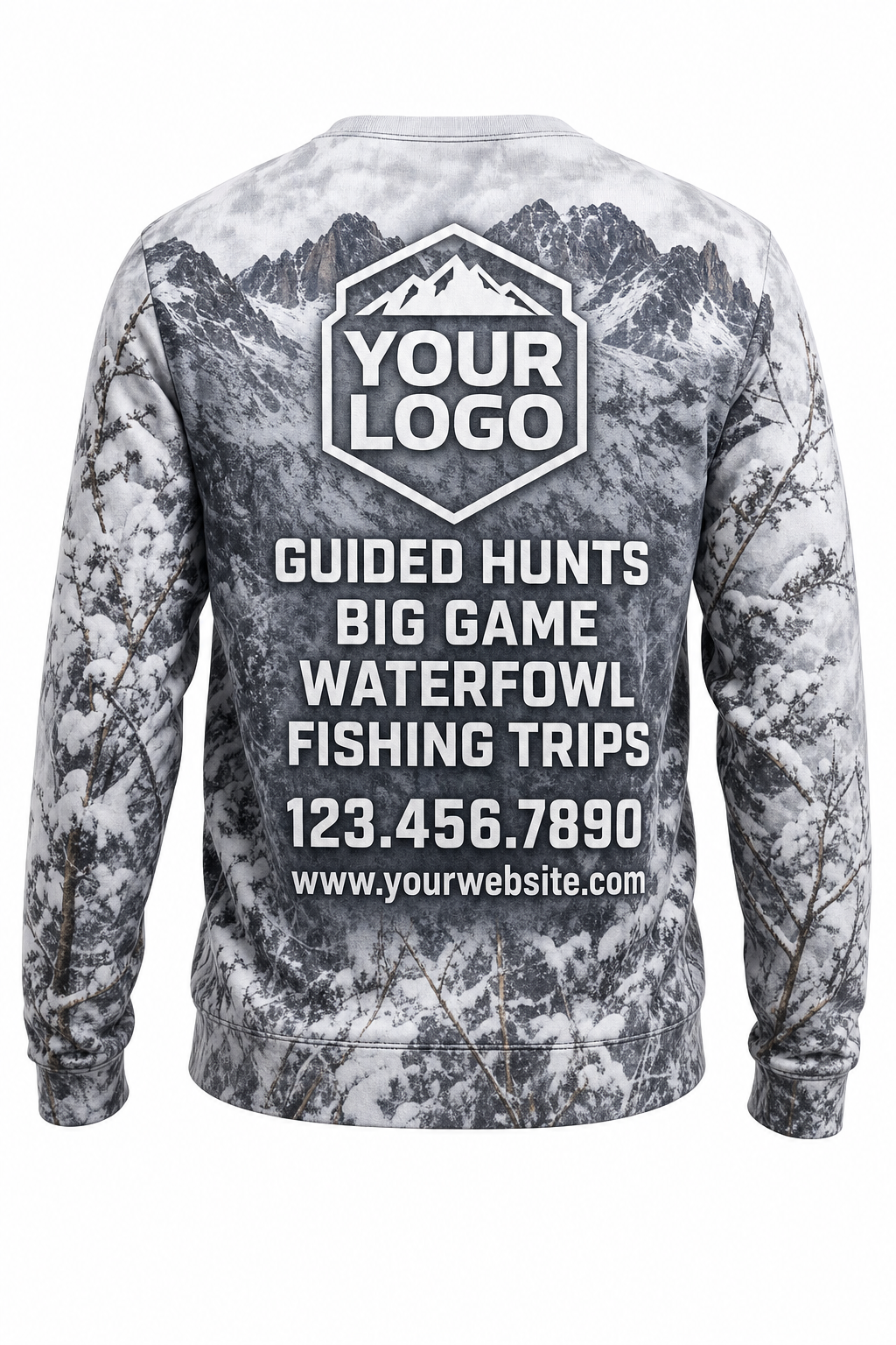 Snow Mountain Ridge — Hunting-Guide Crew Uniform (Custom AOP)