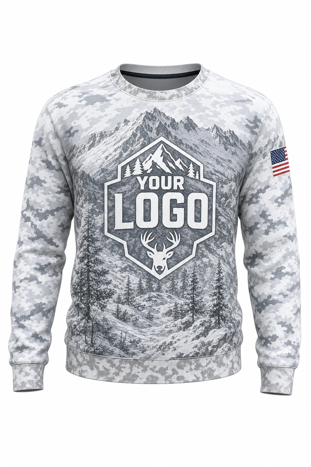 Snow Mountain Ridge — Hunting-Guide Crew Uniform (Custom AOP)