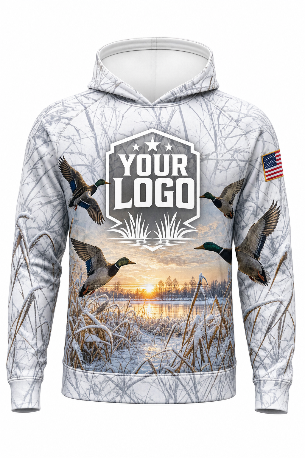 Snow Waterfowl — Hunting-Guide Crew Uniform (Custom AOP)