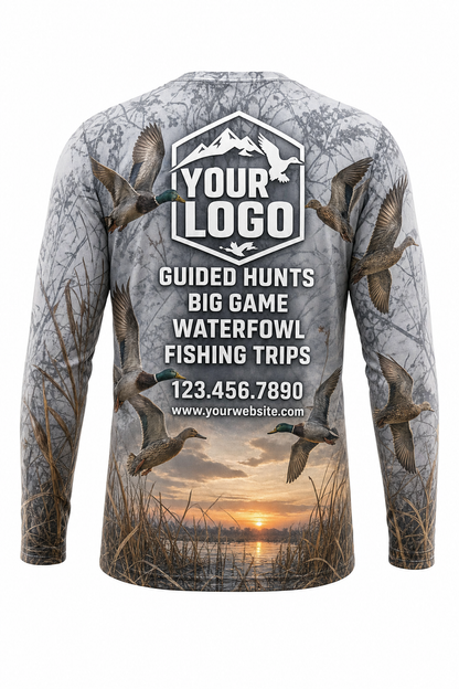 Snow Waterfowl — Hunting-Guide Crew Uniform (Custom AOP)