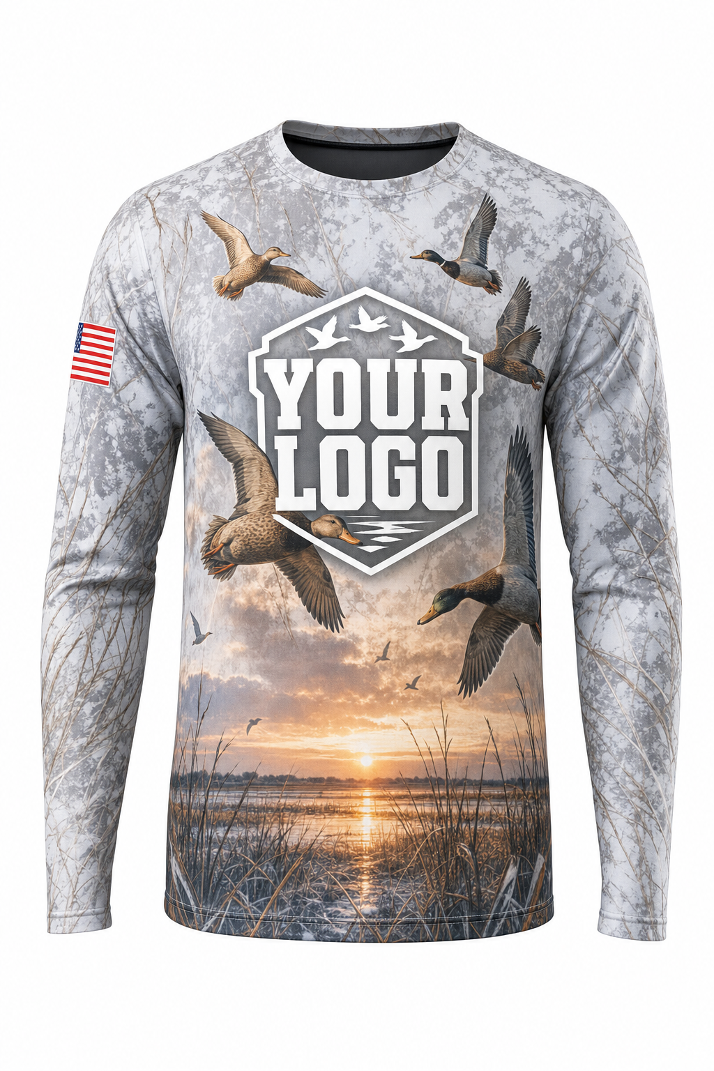 Snow Waterfowl — Hunting-Guide Crew Uniform (Custom AOP)