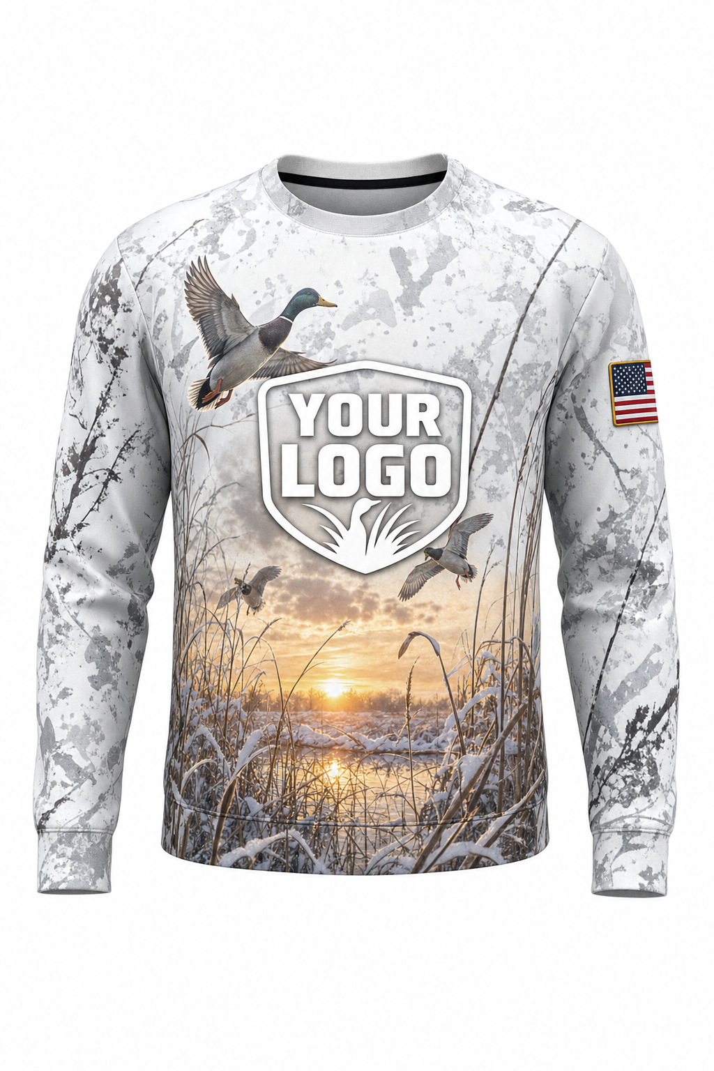 Snow Waterfowl — Hunting-Guide Crew Uniform (Custom AOP)