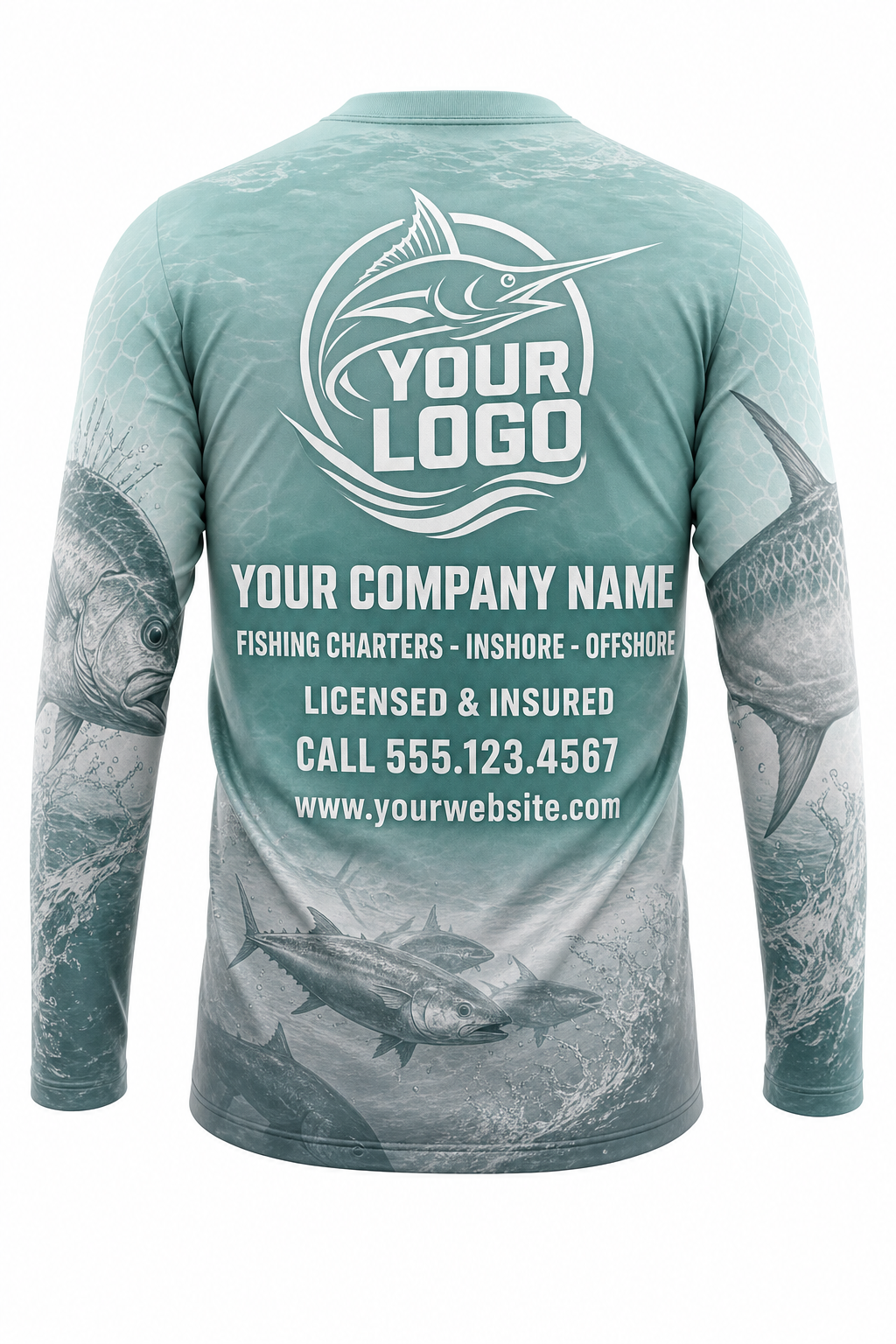 Speckled Trout Fishing Charter Crew Uniform - custom company logo all-over-print uniform