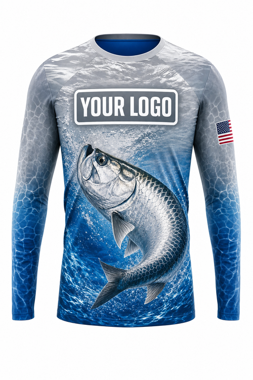 Tarpon Fishing Charter Crew Uniform - custom company logo all-over-print uniform