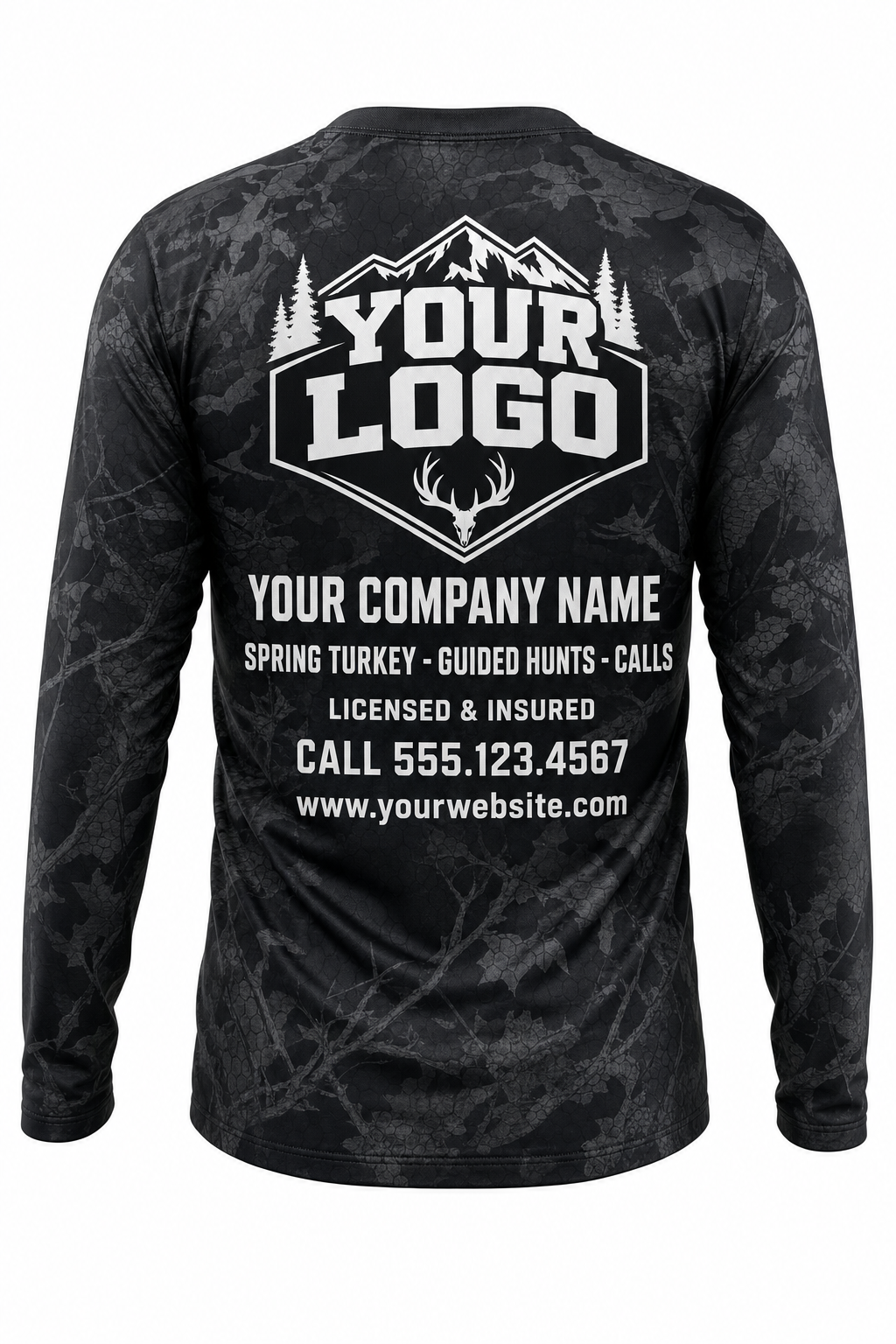 Turkey Euro Skull Hunting Guide Crew Uniform - custom company logo all-over-print uniform