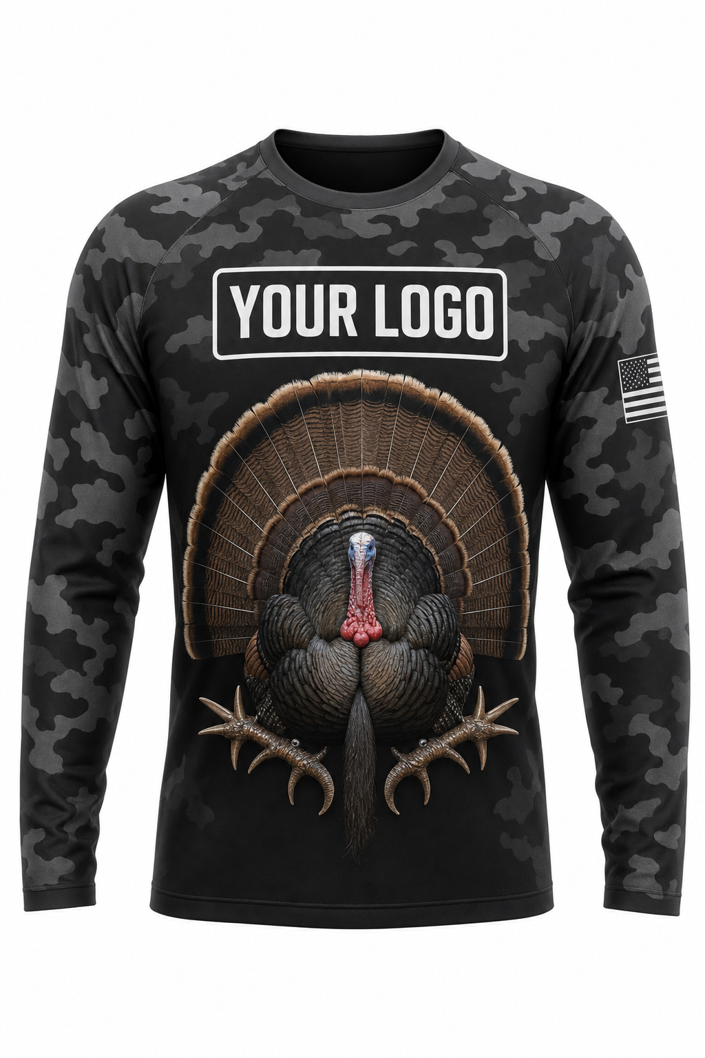 Turkey Euro Skull Hunting Guide Crew Uniform - custom company logo all-over-print uniform