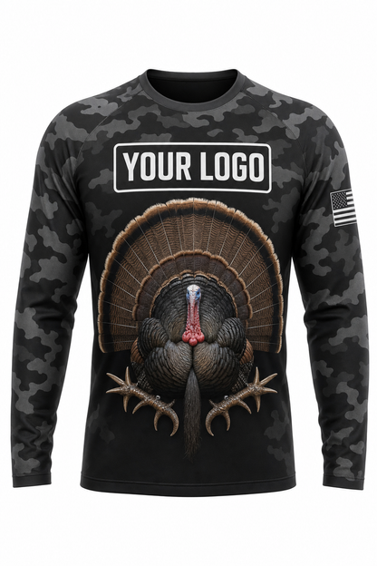 Turkey Euro Skull Hunting Guide Crew Uniform - custom company logo all-over-print uniform