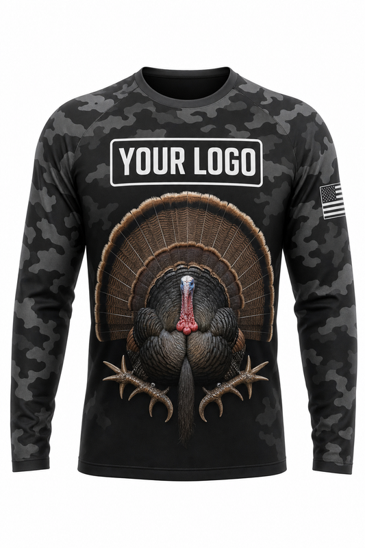 Turkey Euro Skull Hunting Guide Crew Uniform - custom company logo all-over-print uniform