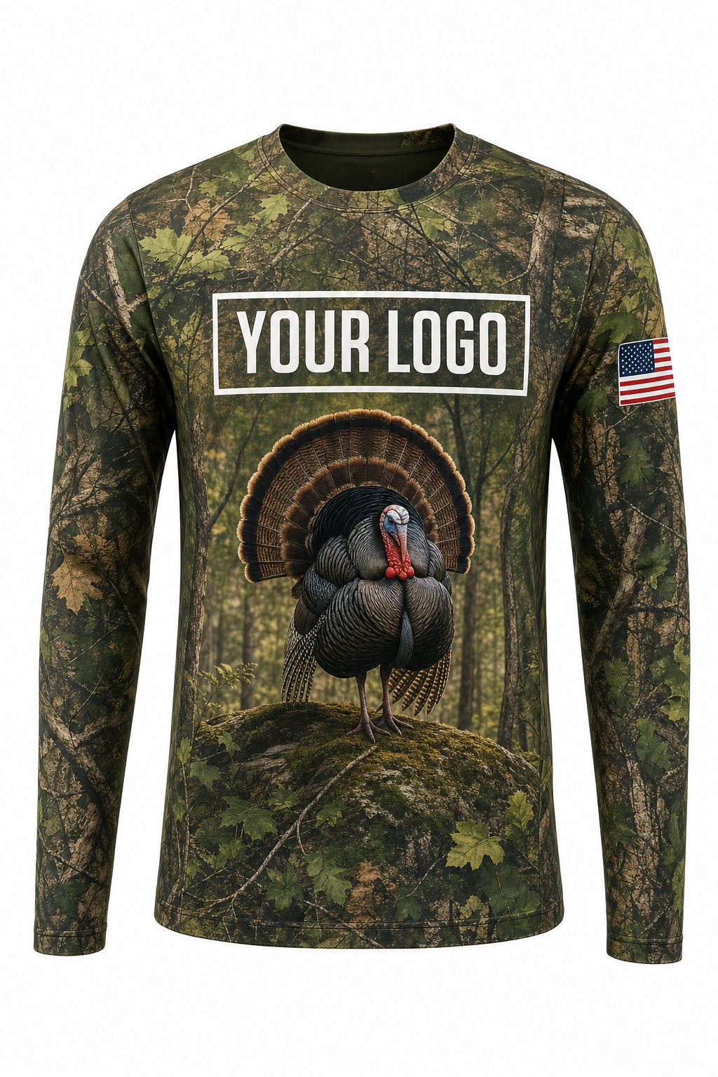 Turkey Gobbler Ridge Hunting Guide Crew Uniform - custom company logo all-over-print uniform