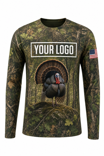 Turkey Gobbler Ridge Hunting Guide Crew Uniform - custom company logo all-over-print uniform