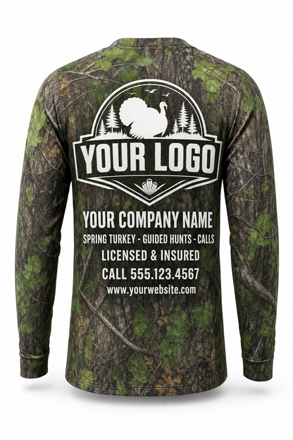 Turkey Strut Spring Hunting Guide Crew Uniform - custom company logo all-over-print uniform