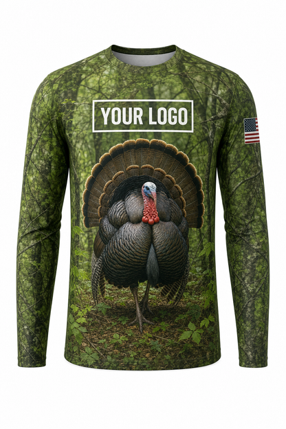 Turkey Strut Spring Hunting Guide Crew Uniform - custom company logo all-over-print uniform