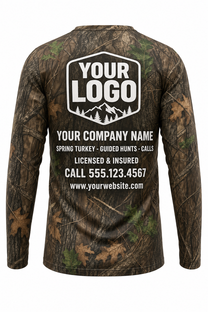 Turkey Woodland Hunting Guide Crew Uniform - custom company logo all-over-print uniform