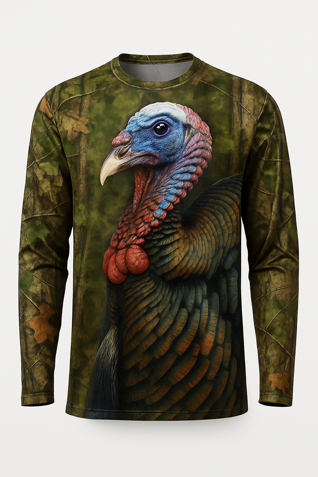 Wild Turkey Portrait All-Over-Print Hunting Shirt