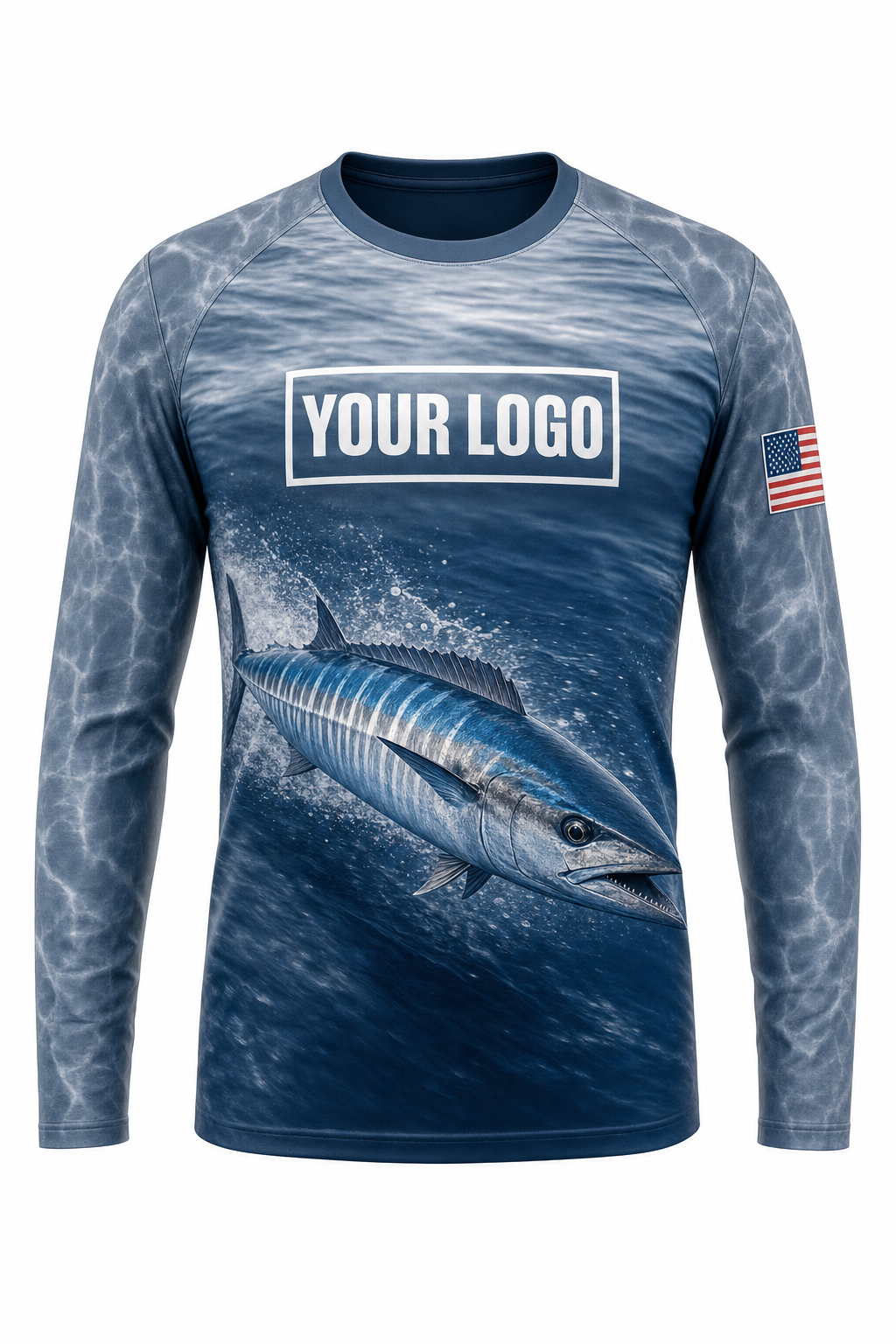 Wahoo Fishing Charter Crew Uniform - custom company logo all-over-print uniform