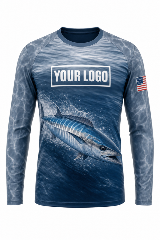 Wahoo Fishing Charter Crew Uniform - custom company logo all-over-print uniform