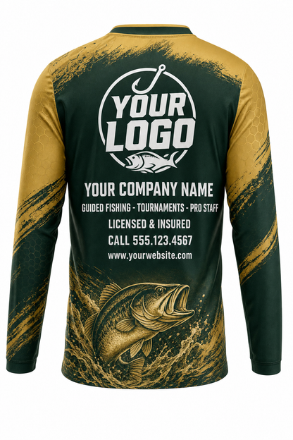 Walleye Fishing Charter Crew Uniform - custom company logo all-over-print uniform