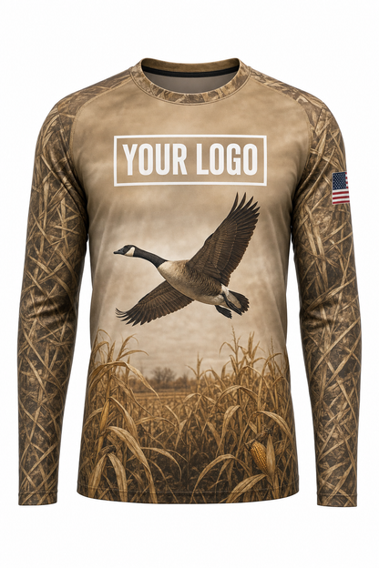 Waterfowl Canada Goose Hunting Guide Crew Uniform - custom company logo all-over-print uniform
