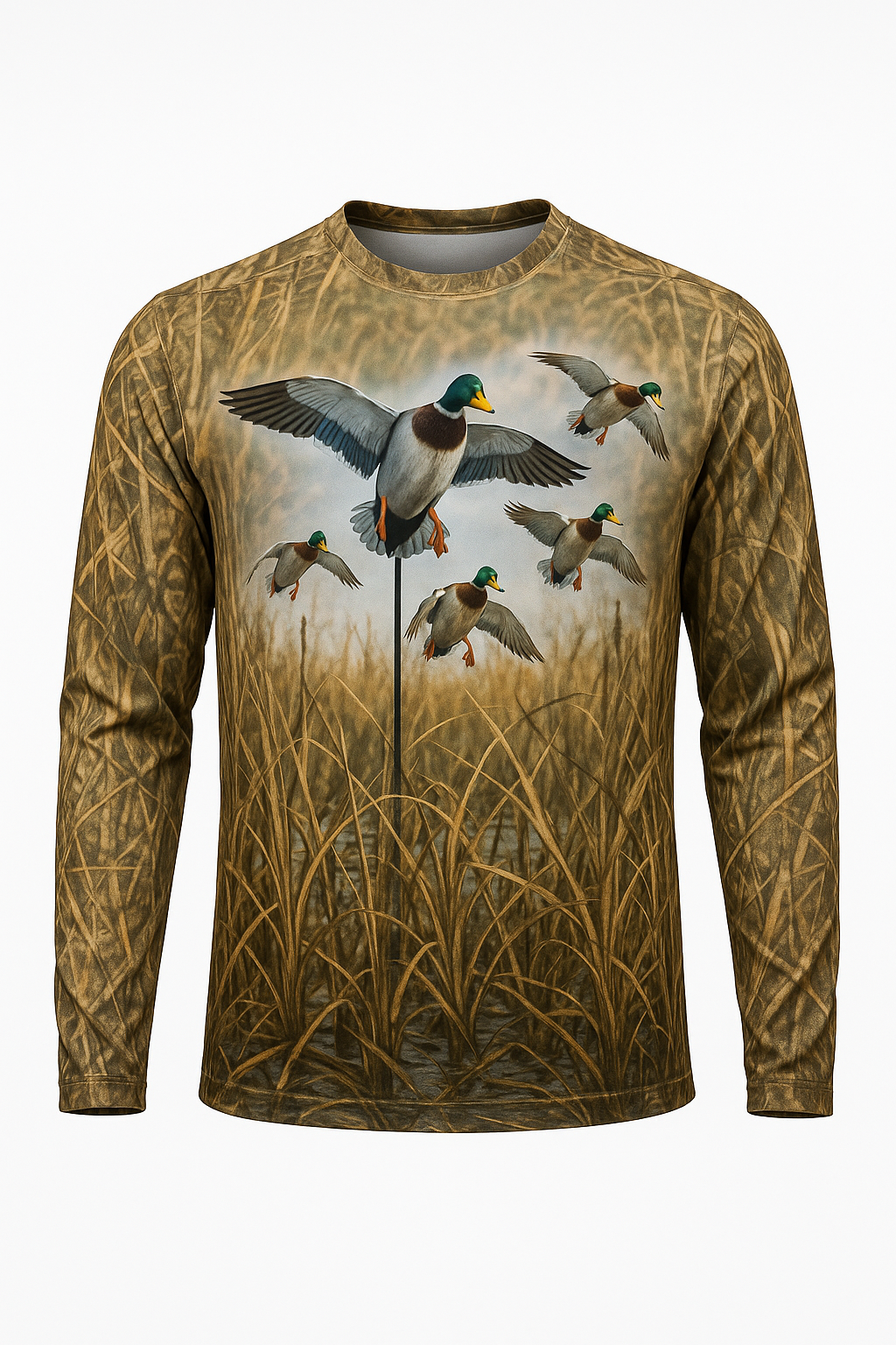 Mojo Decoy and Mallards all over print long sleeve hunting shirt