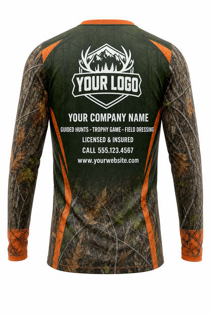 Whitetail Deer Hunting Guide Crew Uniform - custom company logo all-over-print uniform