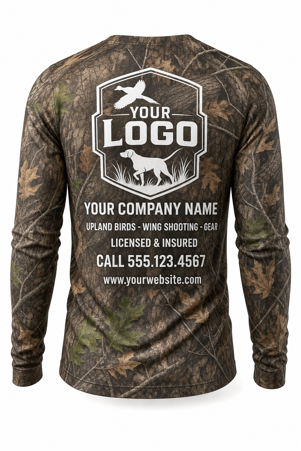 Wild Turkey Hunting Guide Crew Uniform - custom company logo all-over-print uniform