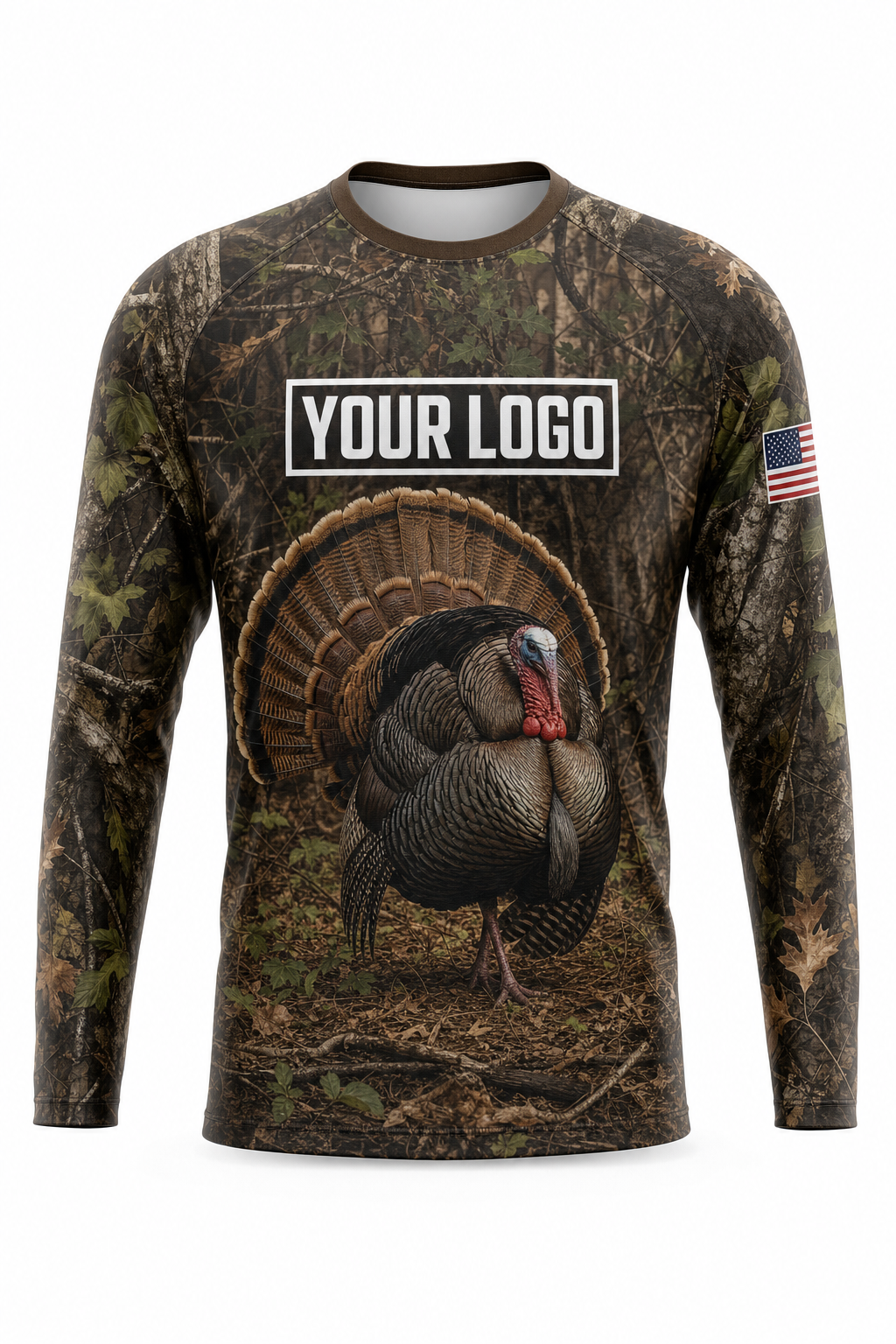 Wild Turkey Hunting Guide Crew Uniform - custom company logo all-over-print uniform