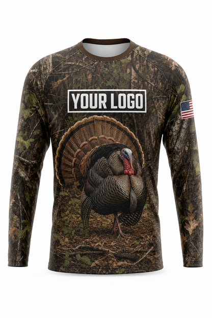 Wild Turkey Hunting Guide Crew Uniform - custom company logo all-over-print uniform