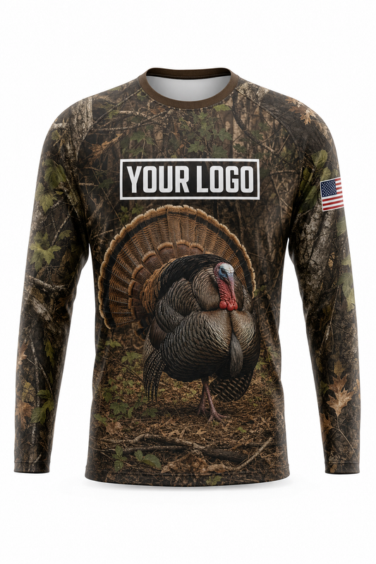 Wild Turkey Hunting Guide Crew Uniform - custom company logo all-over-print uniform