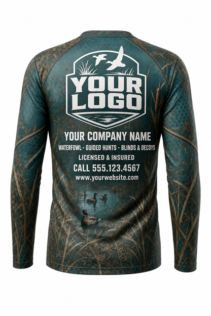 Wood Duck Hunting Guide Crew Uniform - custom company logo all-over-print uniform