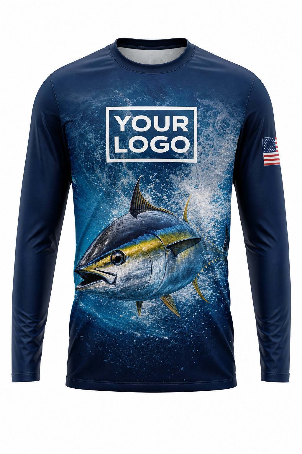 Yellowfin Tuna Fishing Charter Crew Uniform - custom company logo all-over-print uniform